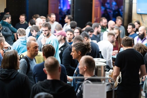 People in the foyer