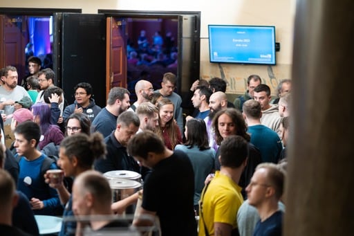 People in the foyer