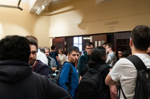 People in the foyer