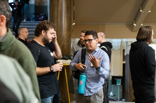 People in the foyer