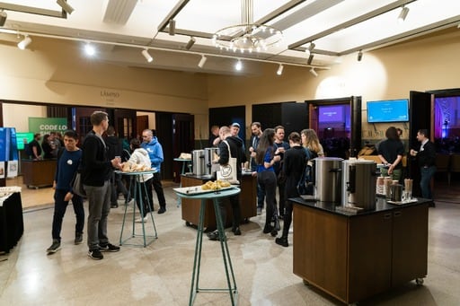 People in the foyer