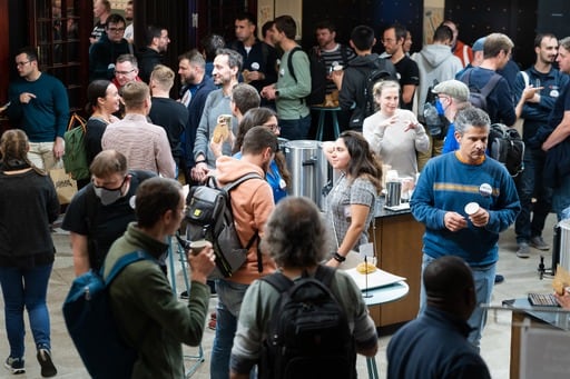 People in the foyer