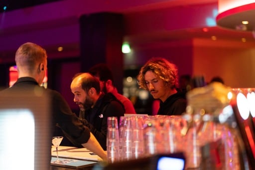 Two men at the bar