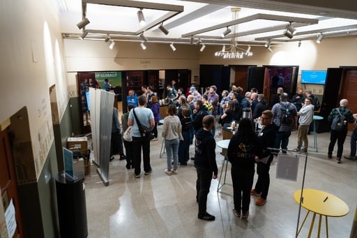 People in the foyer