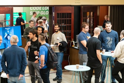 People in the foyer